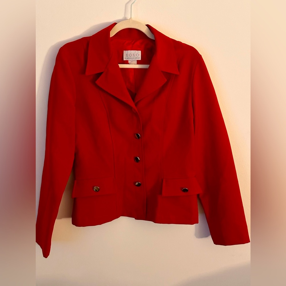 Red XOXO blazer